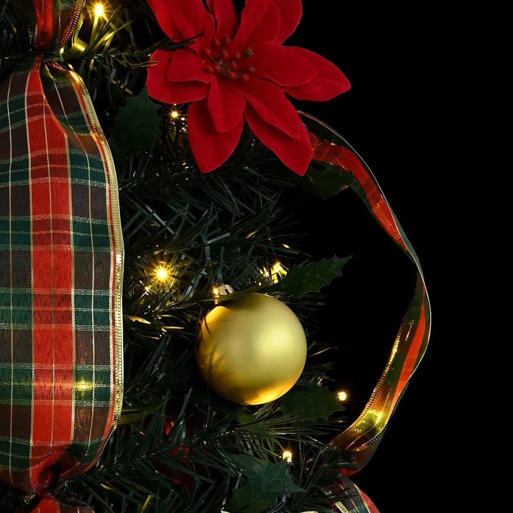 Albero di Natale artificiale con 200 LED Verde 215 cm PVC 42018633