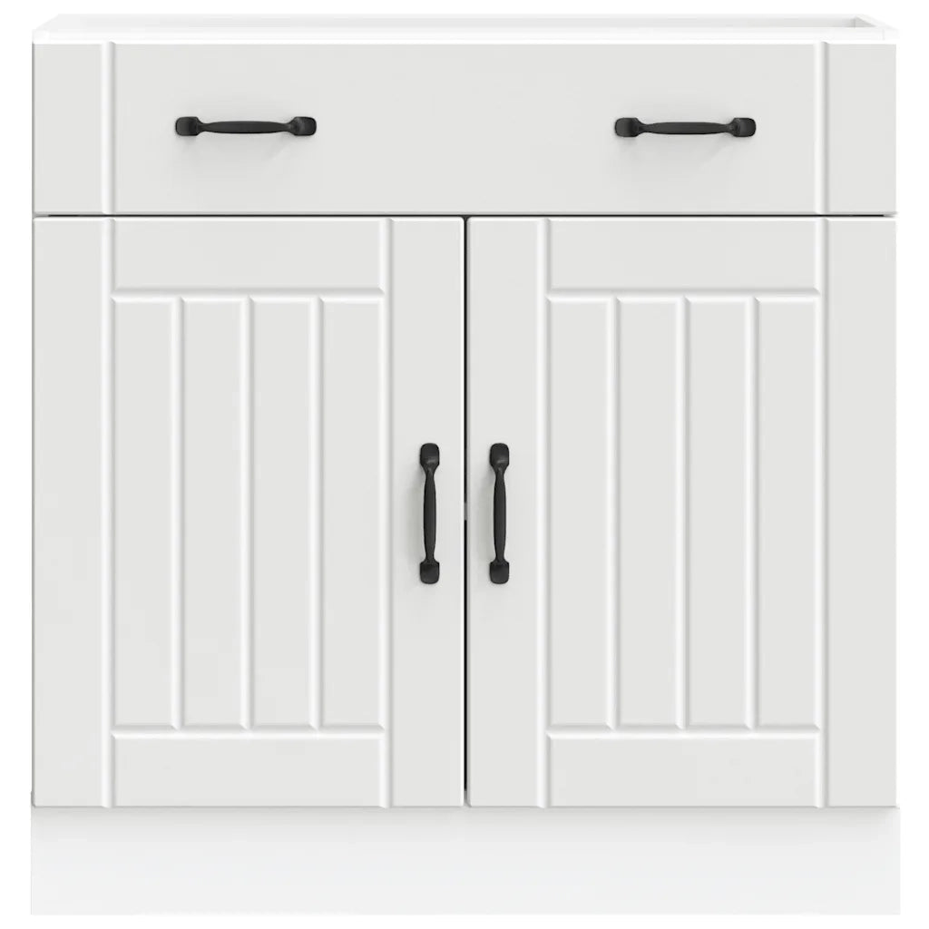 Base da Cucina Lucca Bianco in Legno Multistrato 853737