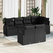 Set Divano da Giardino Nero polyrattan 3346083