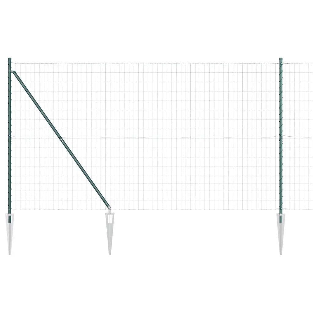 Recinzione con Posto Verde 1,6 x 10 m Acciaio e PVC