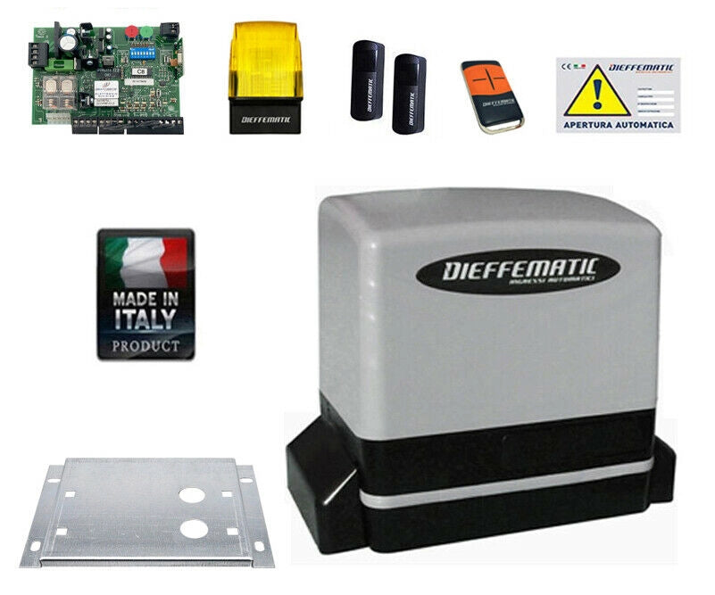 KIT MOTORIZZAZIONE AUTOMAZIONE PER CANCELLO ANTA SCORREVOLE AUTOMATICO 24V 600KG