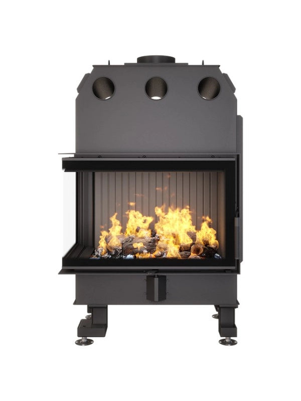 Caminetto ad angolo Inserto Apertura sinistra Nero Energy 75x50x47 (15,1 kW) ECO