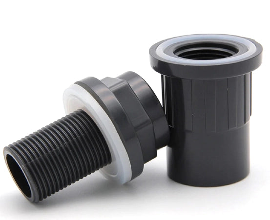 Aquariumline Attacco Serbatoio Bulkhead colore bianco ad incollaggio Ø32mm