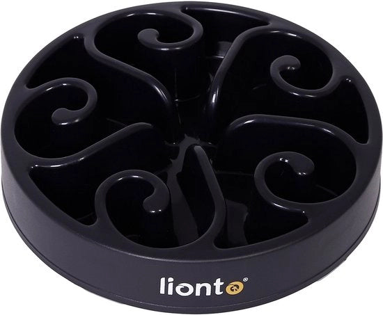 Antischrokbak per cani e gatti, ciotola antiscivolo Ø20 cm nera