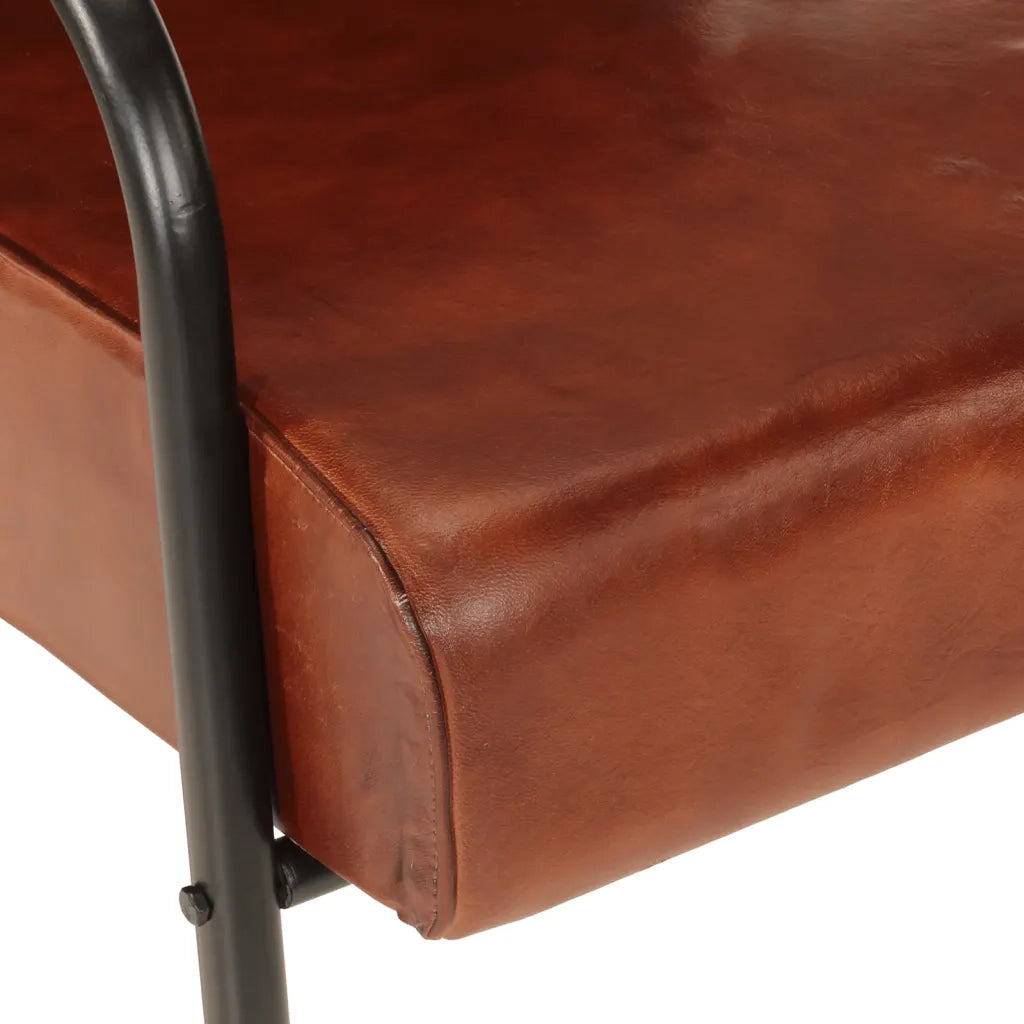 Poltrona | Sedia Relax Marrone in Vera Pelle