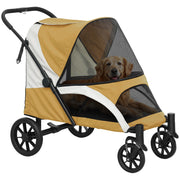 Passeggino per Cani Pieghevole ¨C Xylo ¨C 4 Ruote, Freni, Guinzaglio Sicurezza, Marrone