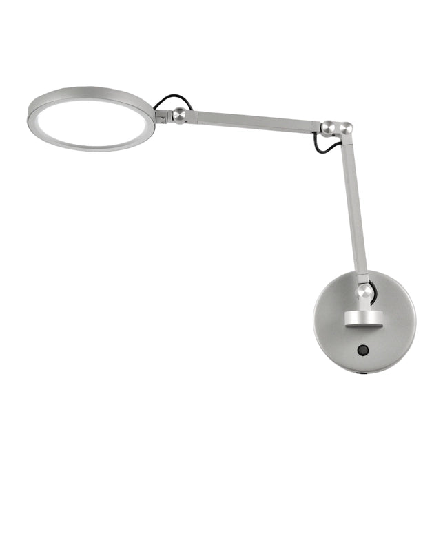 Regina - Lampada da muro orientabile rotonda Fabas Luce - Applique LED 9W dimmerabile CCT (3000K 4000K 5000K 6000K) - Alluminio