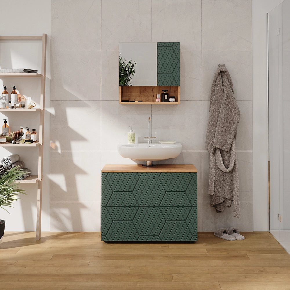Vicco Mobiletto Verde 41 cm con 2 cassetti