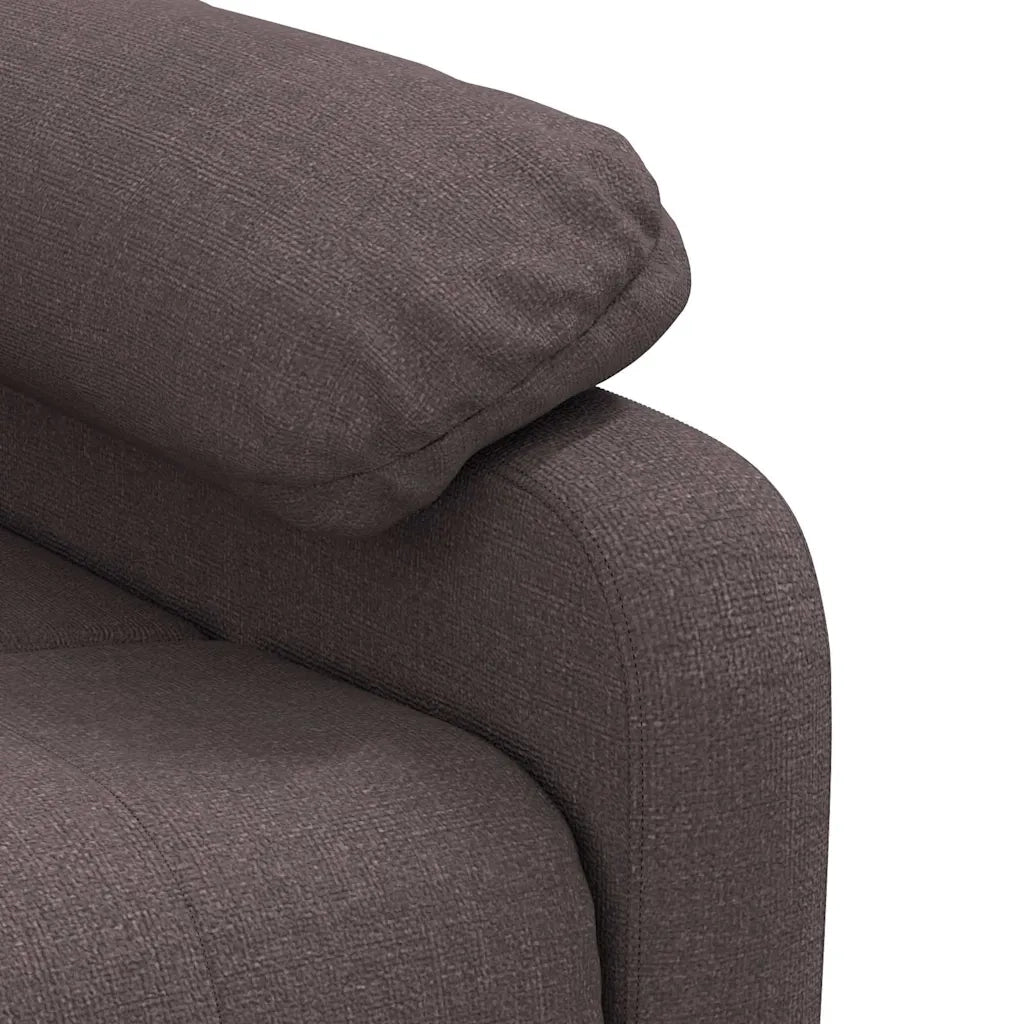 Poltrona Reclinabile Marrone Scuro in Tessuto 289667