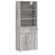 Credenza | Madia | Buffet da pranzo | Armadio da pranzo Grigio Sonoma 69,5x34x180 cm in Legno Multistrato