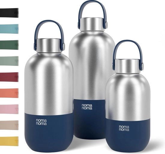 Fusto di acciaio inossidabile, flacone isolato, 1 litro, termos di vetro resistente al vetro, 500 ml, 750 ml & 1 l, termos per bibite gassate, climaticamente neutrale e privo di BPA.