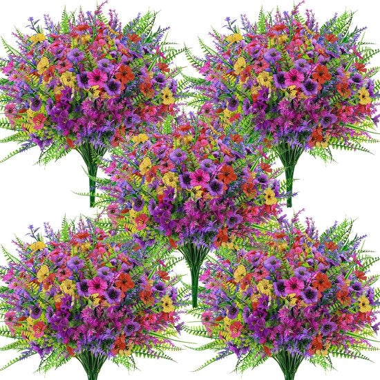20 Bundoli di Fiore Artificiale a Misto Colore per Interno e Esterno