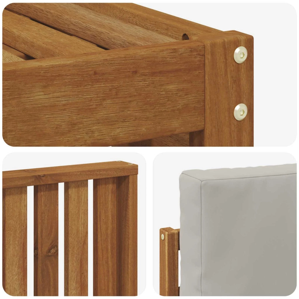 Set divano sezionale con cuscino 8 pcs Grigio Naturale e Chiaro 3375286