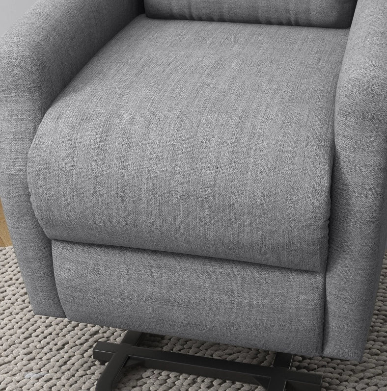 Poltrona Relax con Funzione Alzapersone e Recliner Elettrico, 72,5x94x109 cm, Grigio, Portata 200 kg