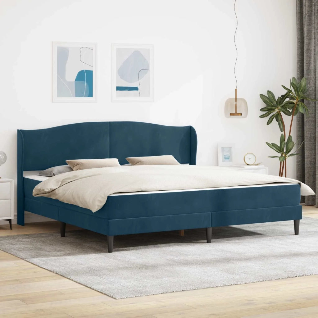 Struttura del letto con testiera Blu 200 x 200 cm Velluto 3415231