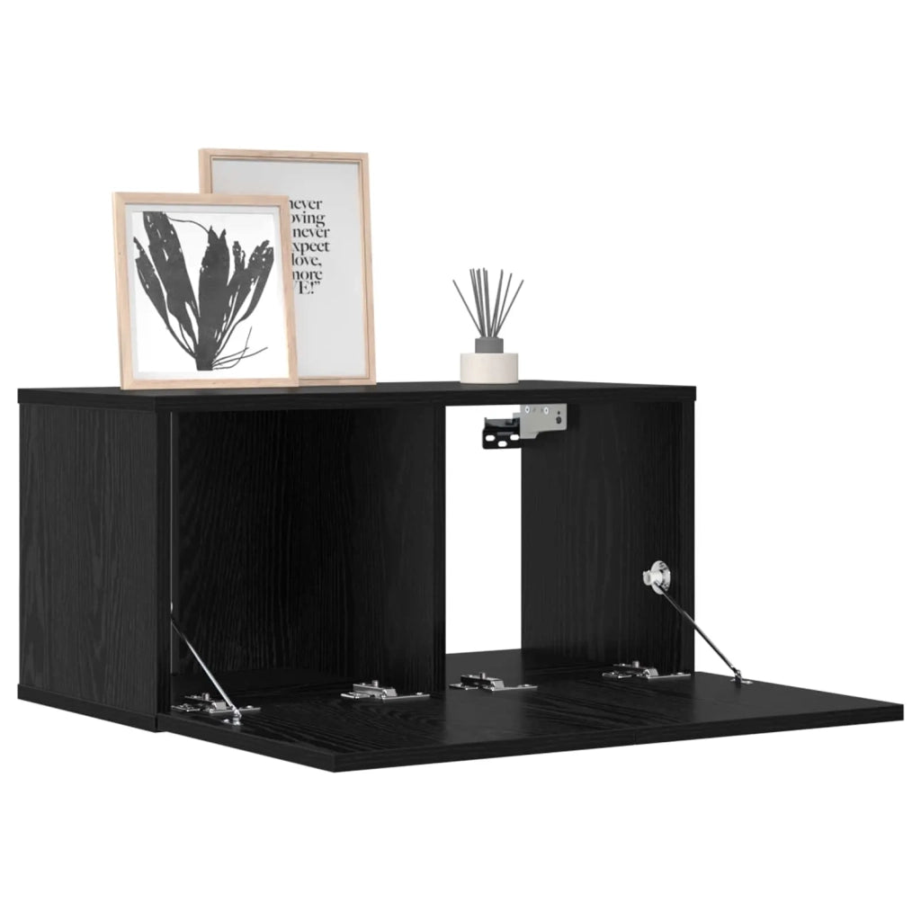 Set mobile TV 8 pz | Armadietto TV | Mobile Porta TV 120 x 30 x 30 cm Rovere Nero