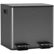 Cestino doppio ¨C Minimal ¨C Acciaio inox, plastica, nero