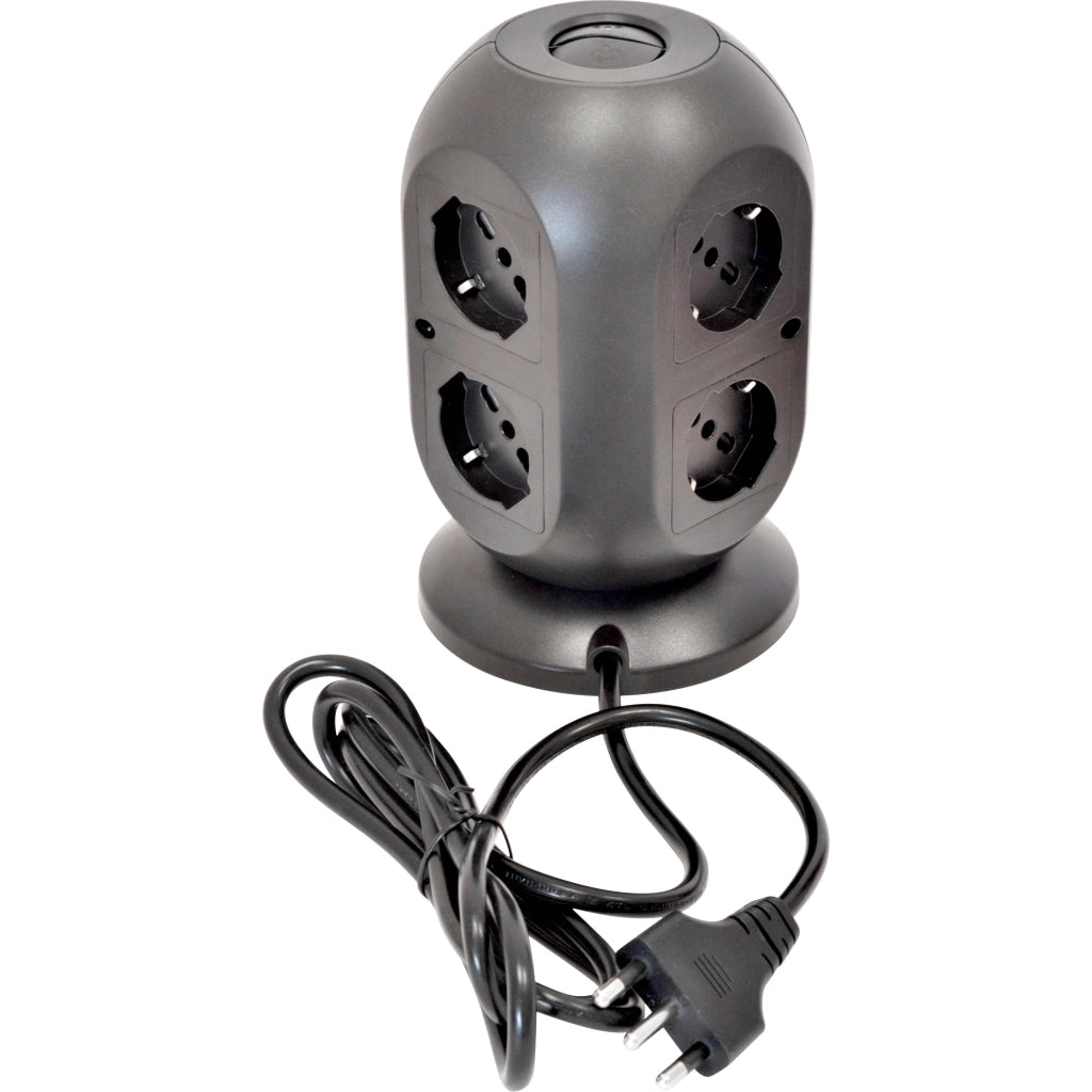 TOWER MULTIPRESA A TORRE 8 PRESE UNIVERSALI P40 E 4 USB