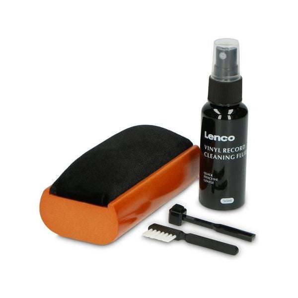 Kit pulizia vinile lenco tta 5in1 record cleaning kit orange e black