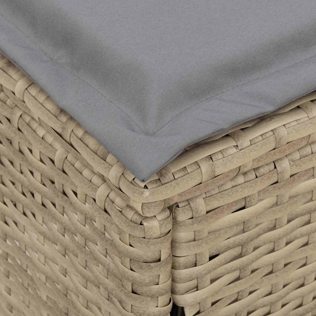 Poggiapiedi da Giardino Beige e Grigio Chiaro 80 x 38 x 42 cm CFW4150833