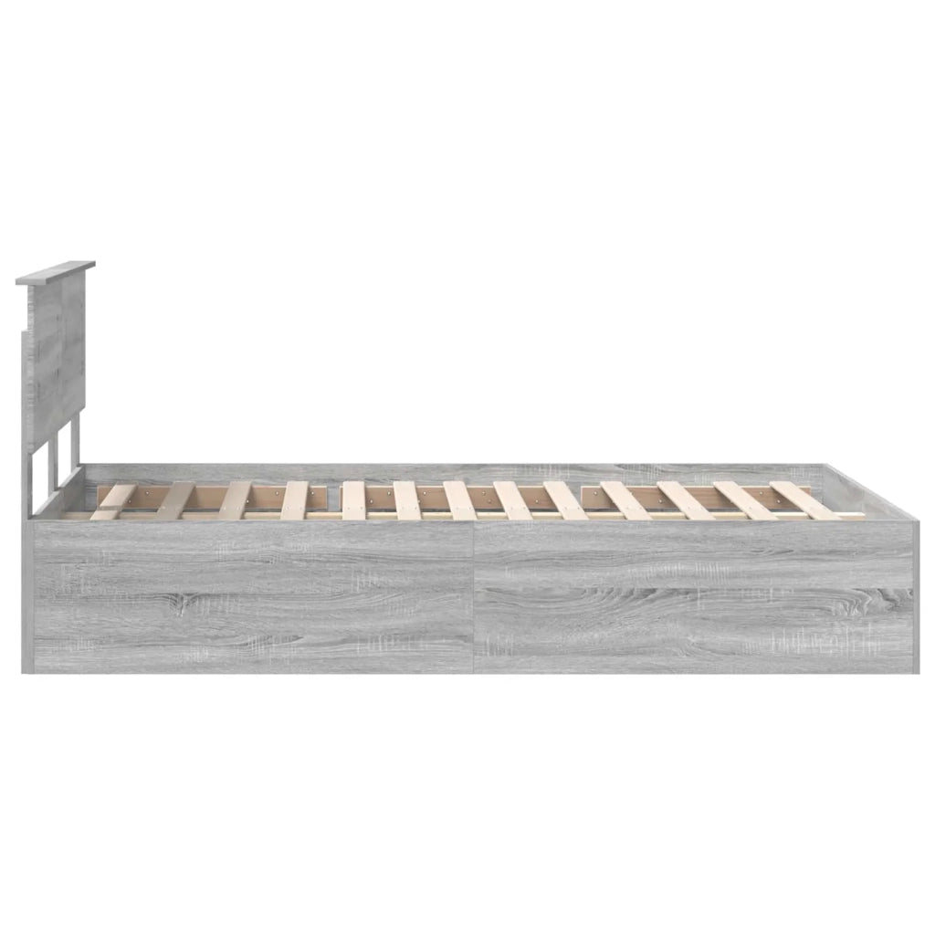 Struttura del letto con testiera Grigio Sonoma 135 x 190 cm 3408681