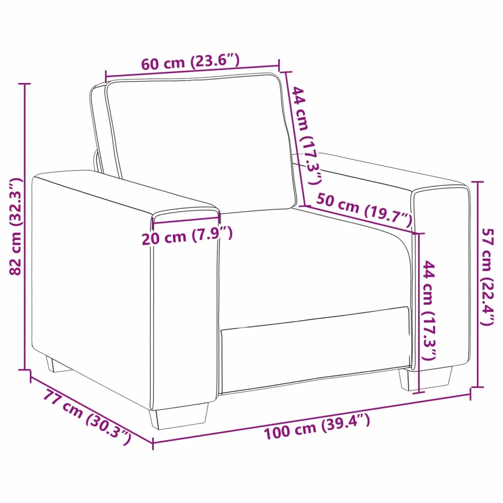 Poltrona | Sedia Relax Sofa Nero 100 cm Tessuto