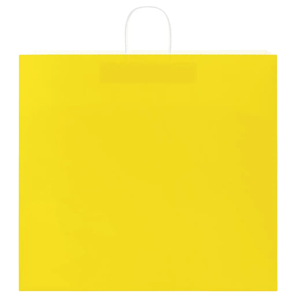 Sacchetti di Carta 250 pz con Manici Gialli 54x15x49 cm 4101794