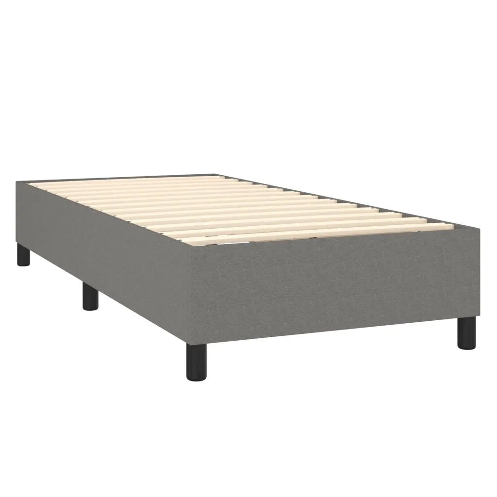 Letto a Molle Materasso e LED Grigio Scuro 100x200cm in Tessuto 3138454