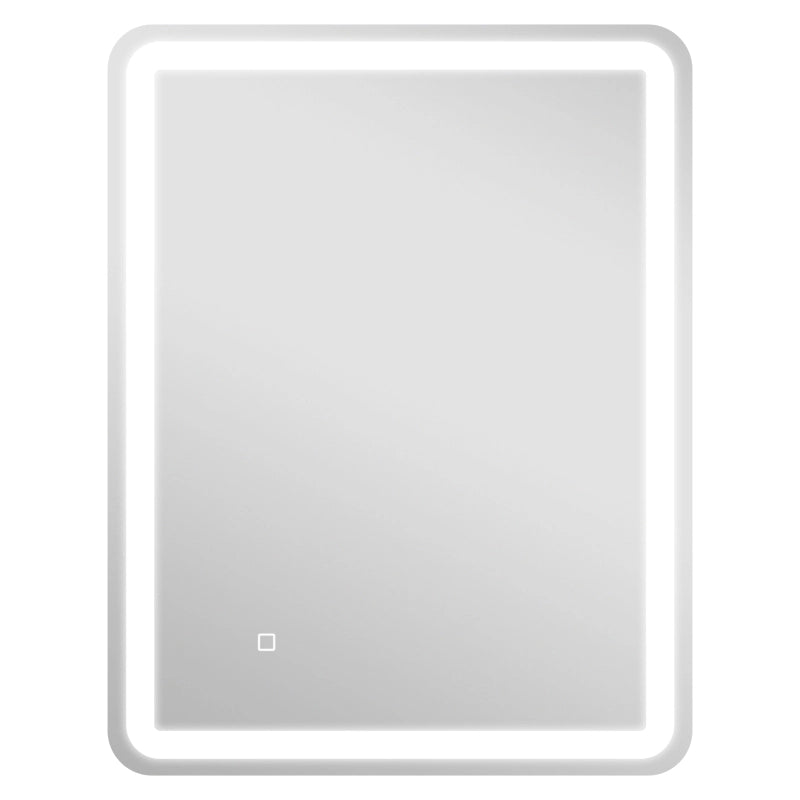 Specchio da bagno LED con touch antiappannamento dimmerabile in vetro argento 3 tonalità di luce 70 × 4 × 90 cm