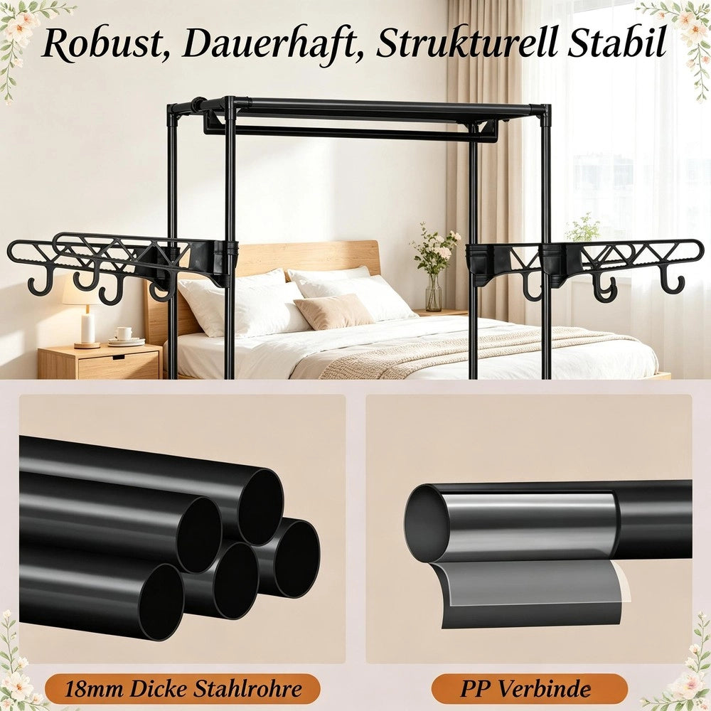 Appendiabiti con ripiani ¨C Minimal ¨C Legno, multiuso, per camera