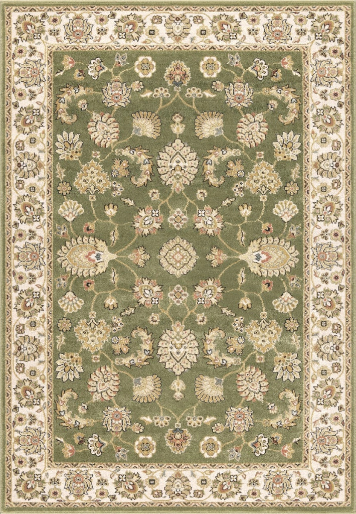 Tappeto BABIL cm.240x340 disegno classico orientale colore verde e crema