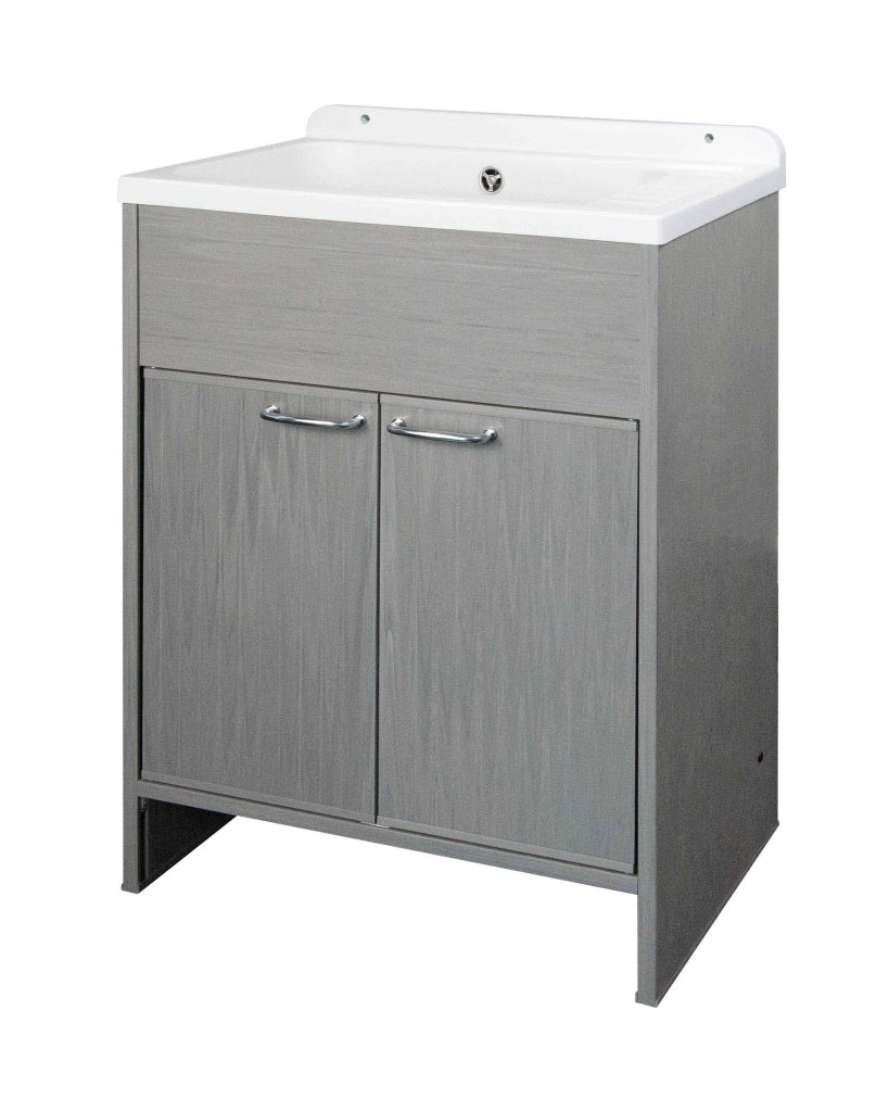 LAVATOIO SALVASPAZIO ULTRA in PVC in KIT per Interni/Esterni - Con PILOZZO 58 + GRIGLIA - CR - Col: LEGNO ROVERE