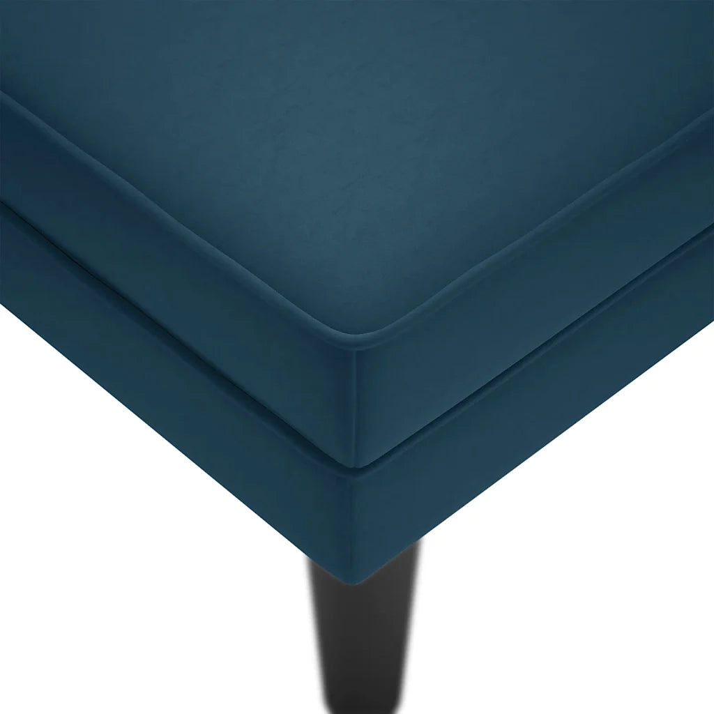 Sdraio con Cuscino e Bracciolo Destro in Velluto Blu 4009806
