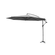 Ombrellone rotondo eccentrico, ø3,5m, grigio