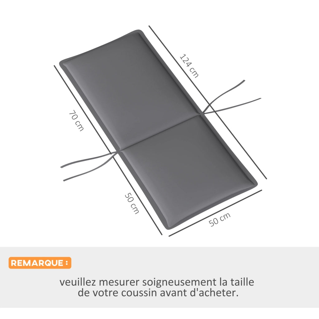 Cuscini sedie da giardino ¨C Minimal ¨C Grigio, 124x50x5cm