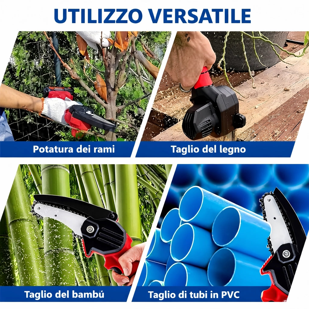 Kit 2 Catena 8" Ricambio + Barra 8 Pollici Per Mini Motosega a Batteria 664413