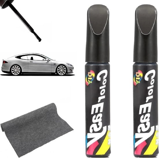 Kit di riparazione per graffi per auto con pennello e stucco 2 pezzi
