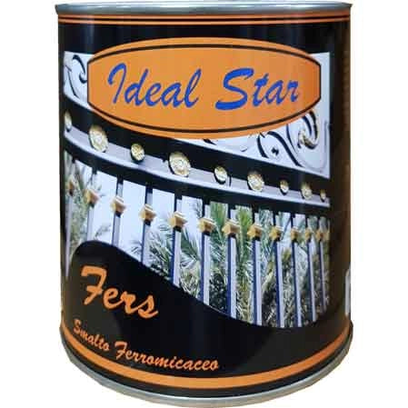 SMALTO FERROMICACEO 'FERS' IDEAL STAR 0,750 lt - Nero Grana Grossa - IDEAL STAR