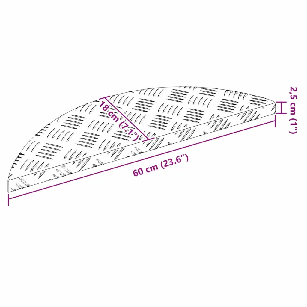 Gradini per Scale 10 pz | Tappetini per scale autoadesivi Argento 60 x 18 x 2,5 cm Alluminio
