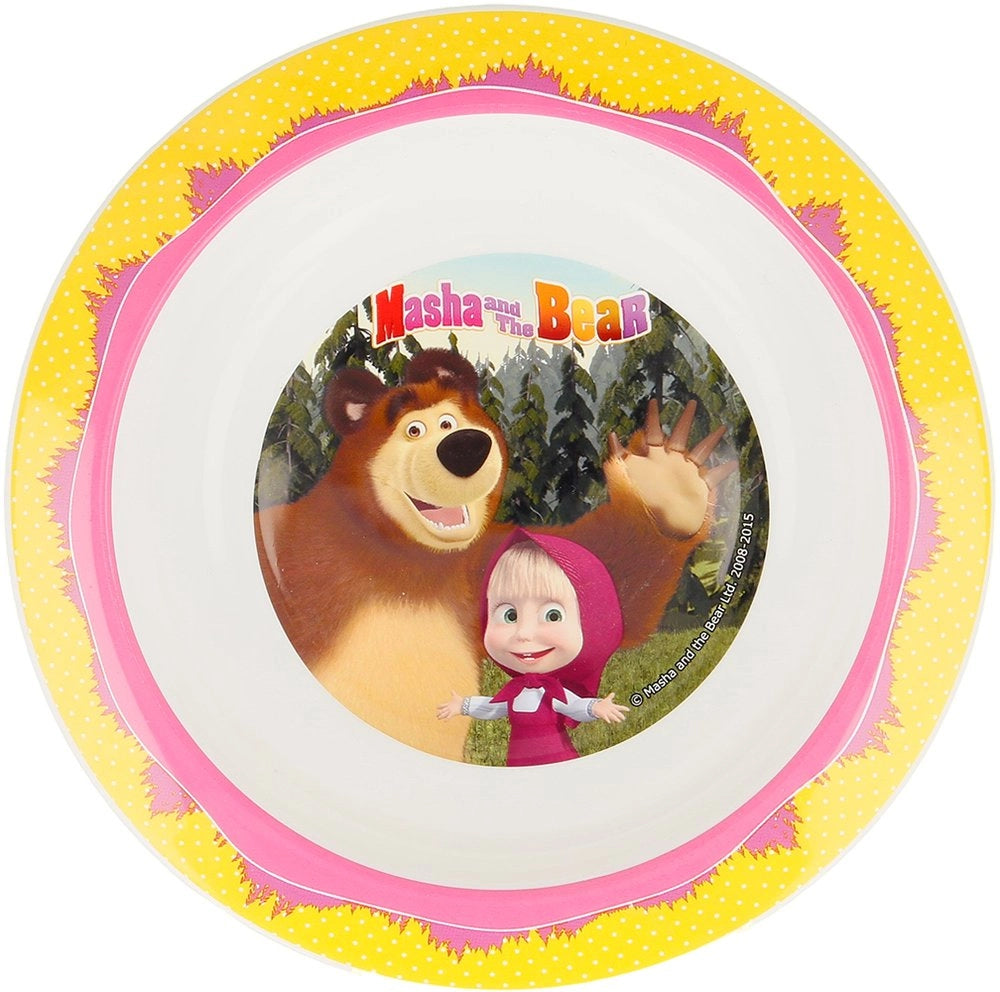 Piatto fondo microwave con grafica Masha e Orso