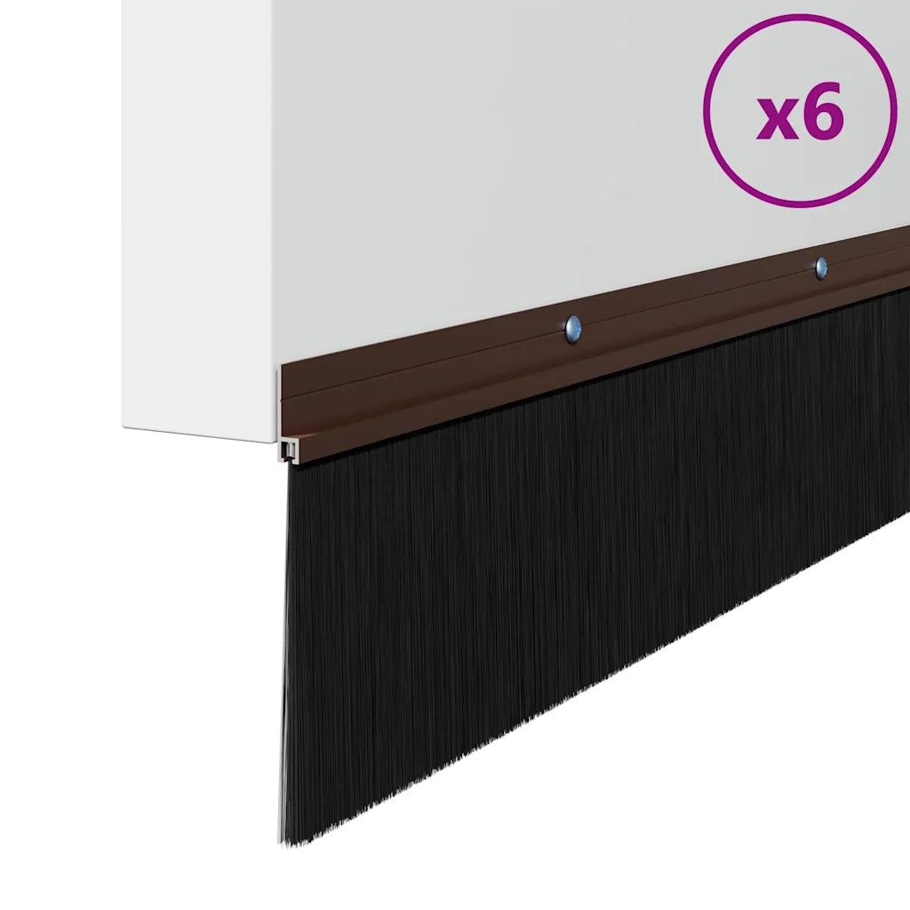 Spazzole per porte a vite 6 pz Marrone 100 cm CFW4454530