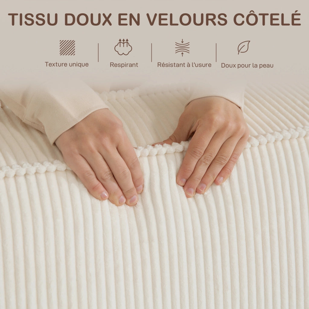 Divano 3 posti in velluto 230 cm ¨C Xylo ¨C beige