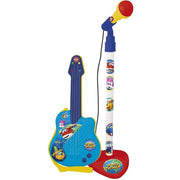 Trade Shop - Superwings Chitarra Con Tracolla E Microfono Con Asta Giocattolo Per Bambini 3+ -