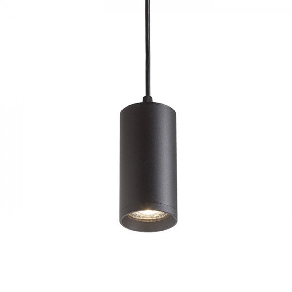 Faretto cilindrico BELENOS a sospensione nero 230V LED GU10 9W