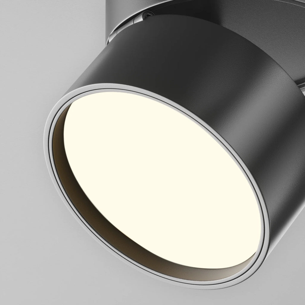 Maytoni Plafoniera Onda 1 luce LED integrato nero alluminio