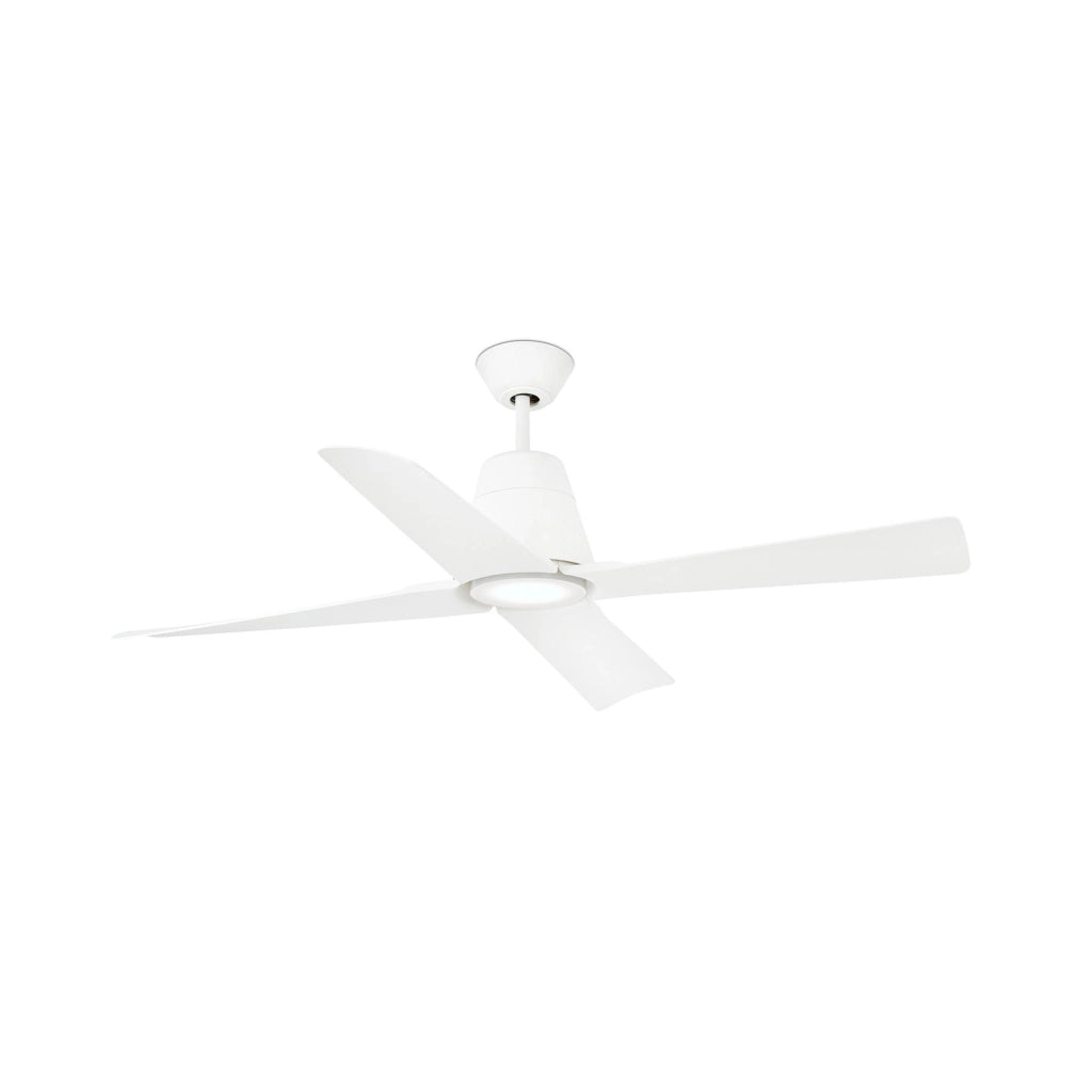 FARO Ventilatore a soffitto con luce TYPHOON Ø130 cm 4 pale motore DC 16W 3000K 6 velocita funzione inversa IP44 telecomando acciaio bianco FARO-33480_14