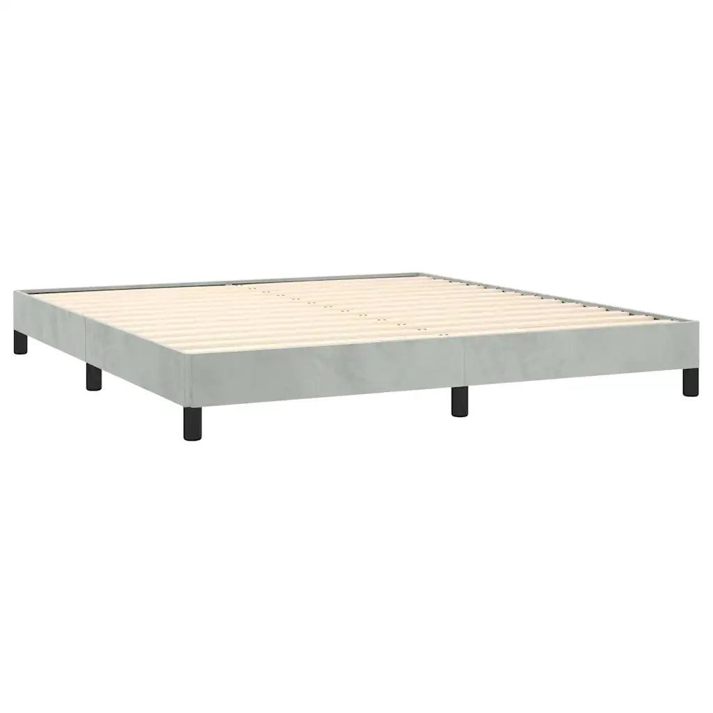Struttura letto senza Materasso Grigio Chiaro Velluto 347015
