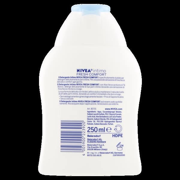 NIVEASET 4 PEZZI  DETERGENTE INTIMO FORMATO DA 250ML FRESH COMFORT