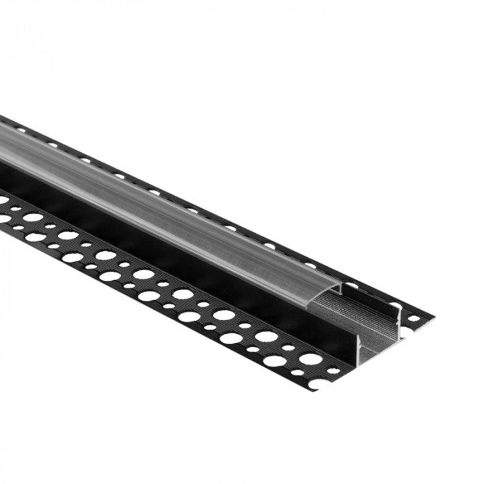 Profilo LED GNS01 a plafone nero con diffusore 1m Ecolight