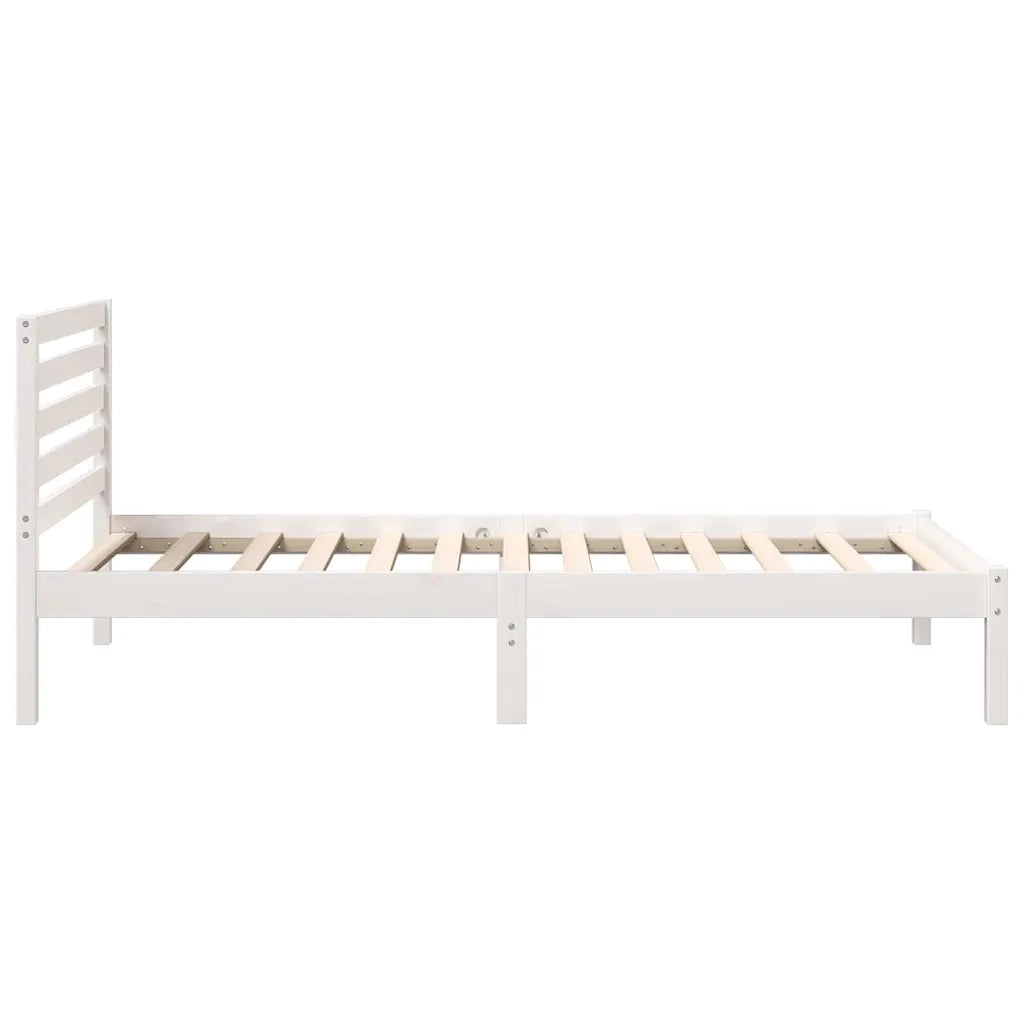 Struttura del letto-Giroletto-Rete del Letto Bianco 100 x 200 cm Pino massello 572917
